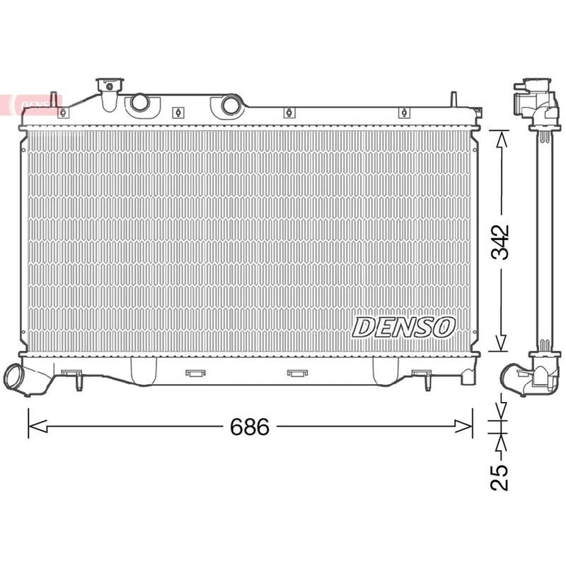 Denso Engine Radiator DRM36023