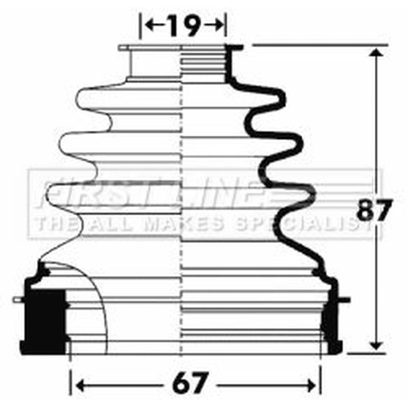 First Line Drive Shaft Bellow Kit Front Left FCB2901