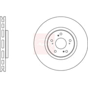 Apec 2 x Vented Front Brake Discs DSK2650