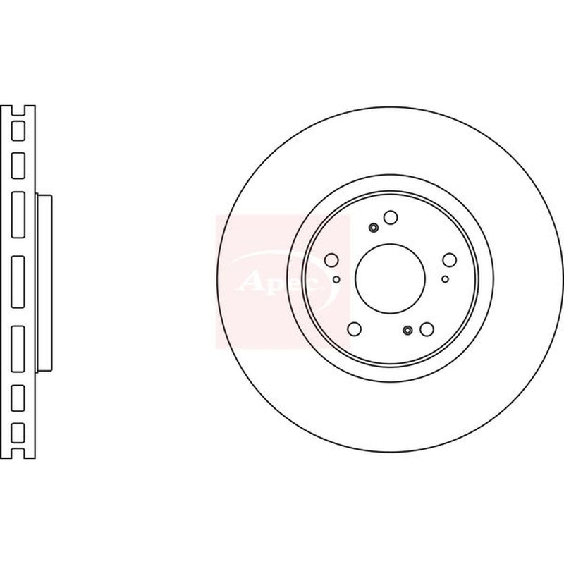 Apec 2 x Vented Front Brake Discs DSK2650