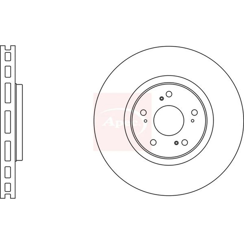 Apec 2 x Vented Front Brake Discs DSK2650
