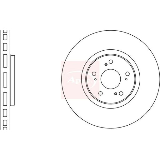 Apec 2 x Vented Front Brake Discs DSK2650