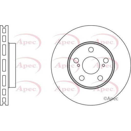 APEC Brake Disc (Front) (Single) DSK4101 fits Subaru Apec  - Town Parts