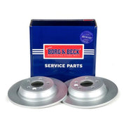 Borg & Beck 2 x Solid Rear Brake Discs BBD4587