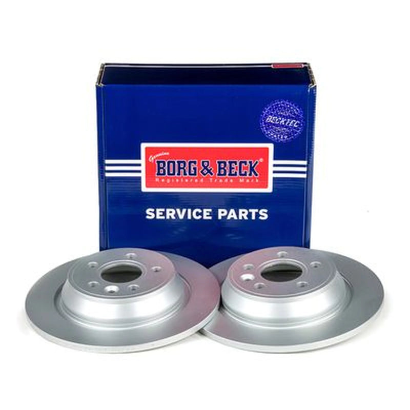 Borg & Beck 2 x Solid Rear Brake Discs BBD4587