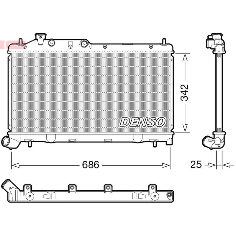 Denso Engine Radiator DRM36026