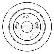 Borg & Beck 2 x Solid Rear Brake Discs BBD5321