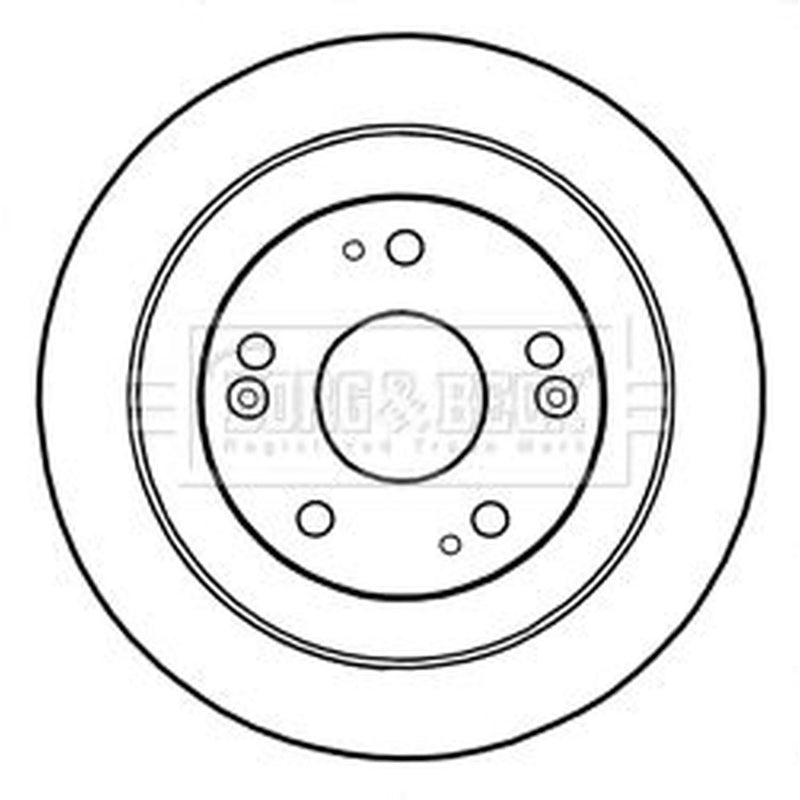 Borg & Beck 2 x Solid Rear Brake Discs BBD5321