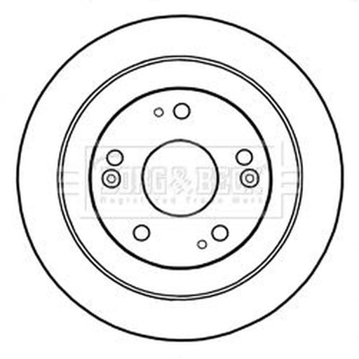 Borg & Beck 2 x Solid Rear Brake Discs BBD5321