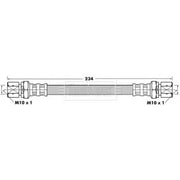 Borg & Beck Brake Hydraulic Hose Line Rear Left BBH6340