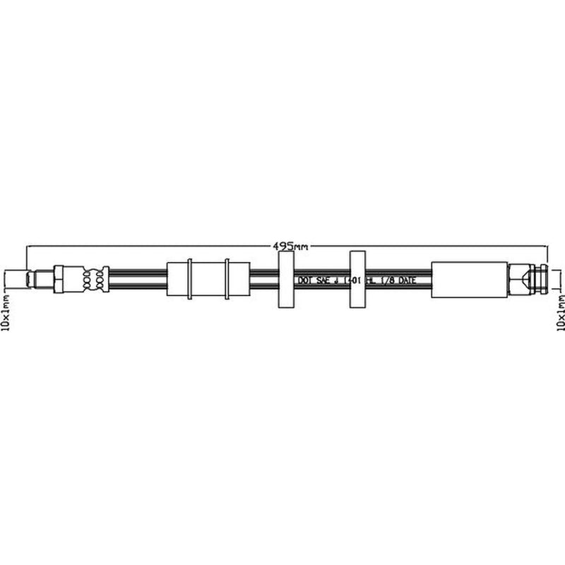 Juratek Brake Hydraulic Hose Line Front JBH1104