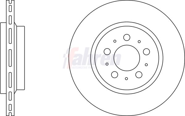 Fahren Brake Disc Set Vented