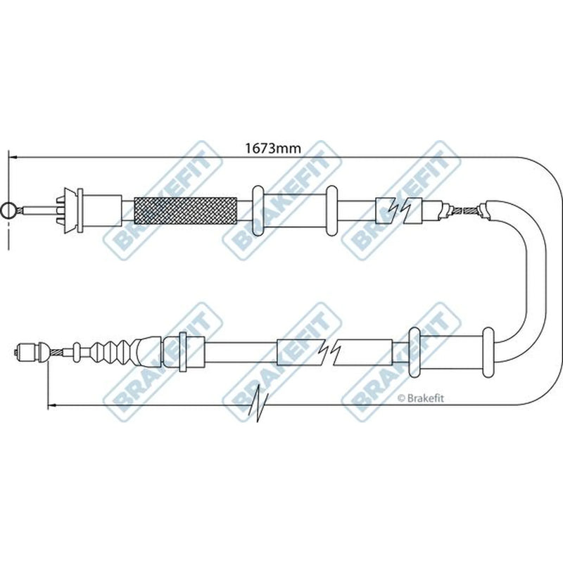 Apec Handbrake Cable Right Rear BBC3112