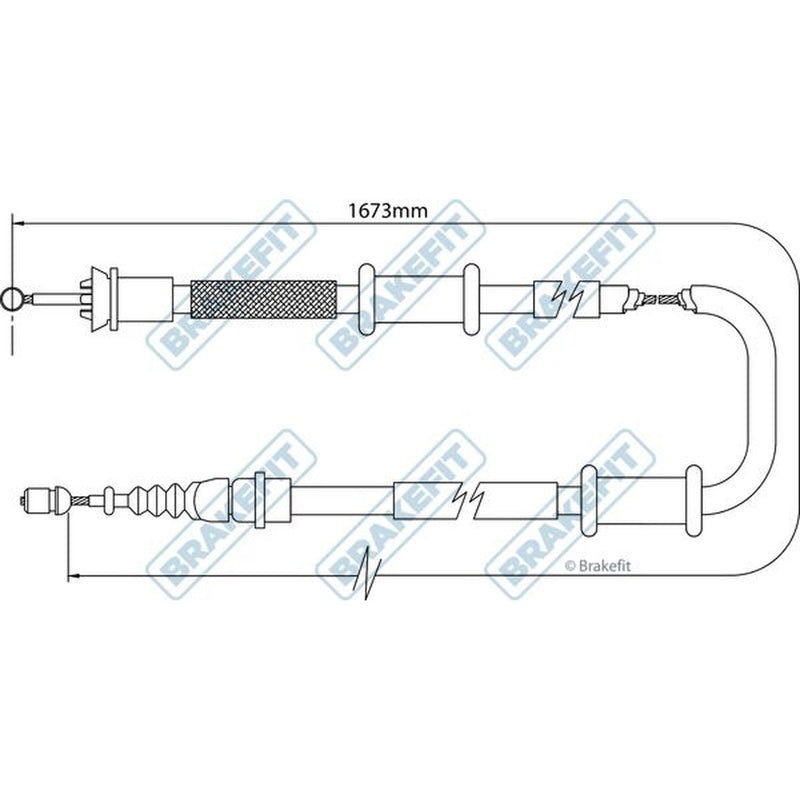 Apec Handbrake Cable Right Rear BBC3112