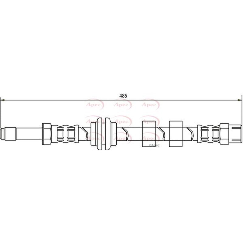 Apec Brake Hydraulic Hose Line Front HOS3016