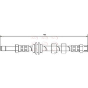 Apec Brake Hydraulic Hose Line Front HOS3016