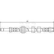 Apec Brake Hydraulic Hose Line Front HOS3016
