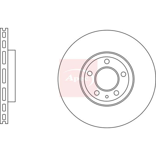 Apec 2 x Vented Front Brake Discs DSK3119