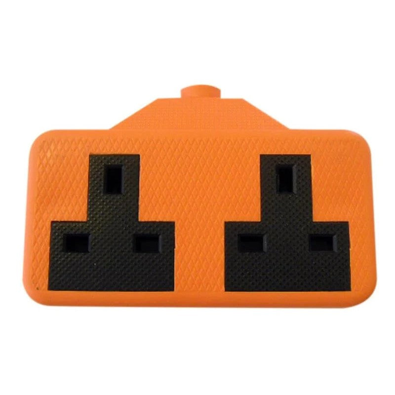 Dencon Trailing Socket 13A 2-Gang Orange - 9433ORNB