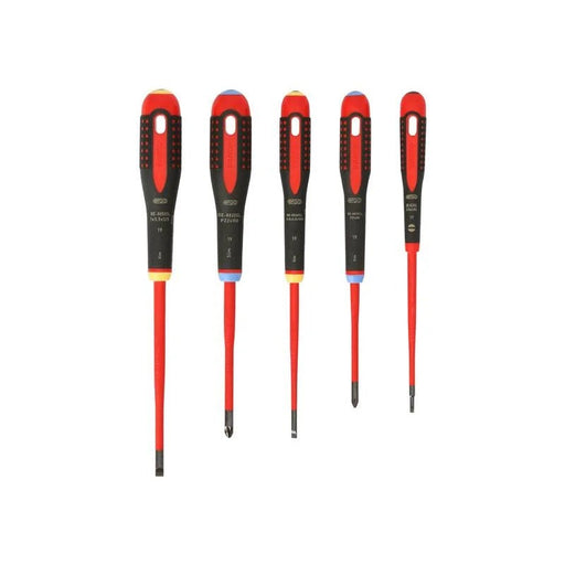 Bahco BE-9882SL ERGO™ Slim VDE Insulated Screwdriver Set, 5 Piece - BE-9882SL