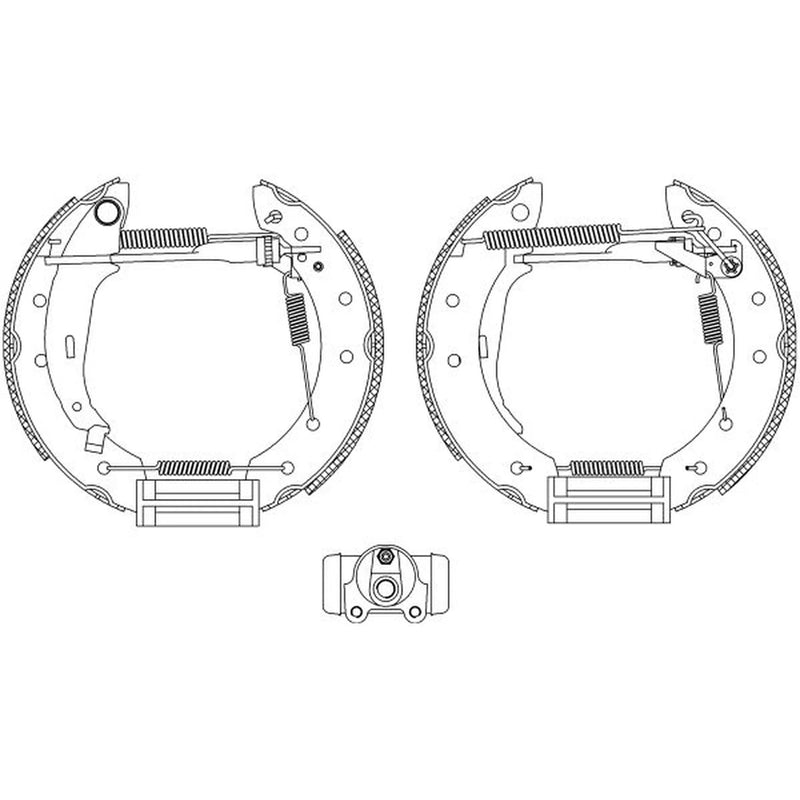 Mintex Brake Shoe Set Axle Kit MSP133