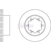 Fahren 2 x Vented Rear Brake Discs FBD6474