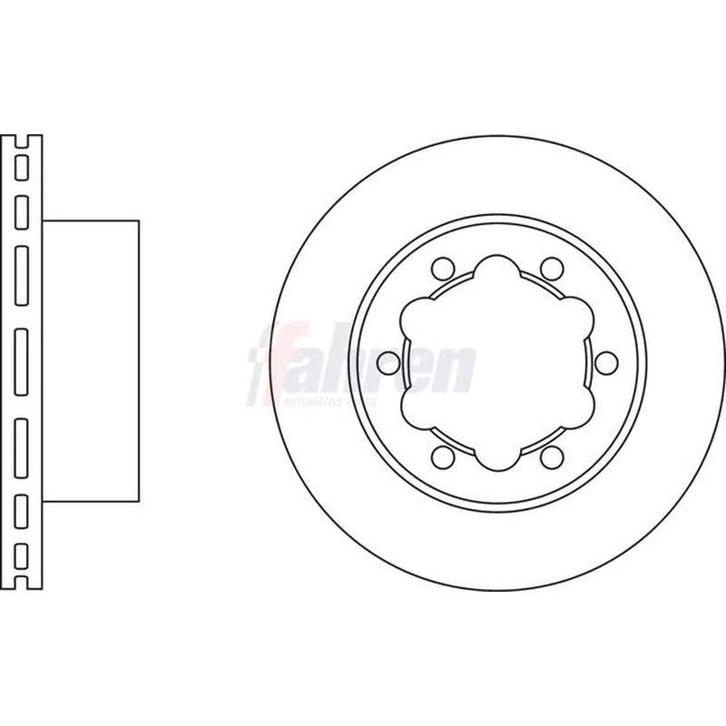 Fahren 2 x Vented Rear Brake Discs FBD6474