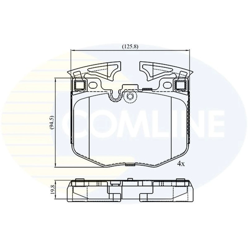 Comline 4 x Front Brake Pad Set CBP02527