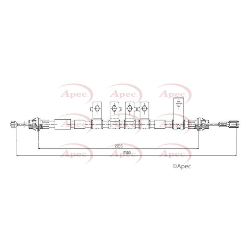 Apec Handbrake Cable Right Rear CAB1866