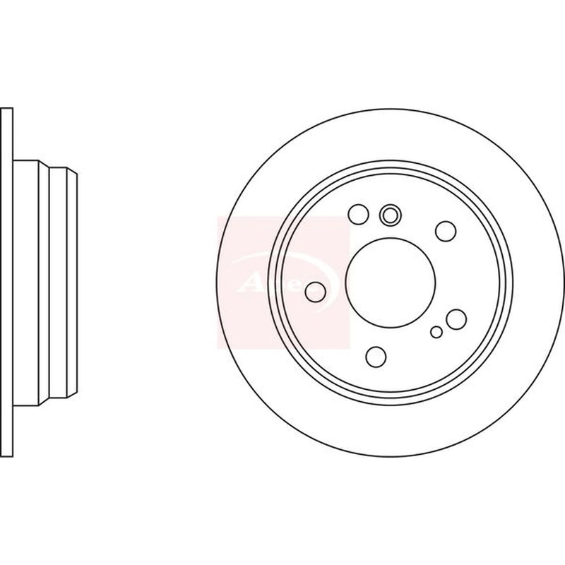 Apec 2 x Solid Rear Brake Discs DSK558