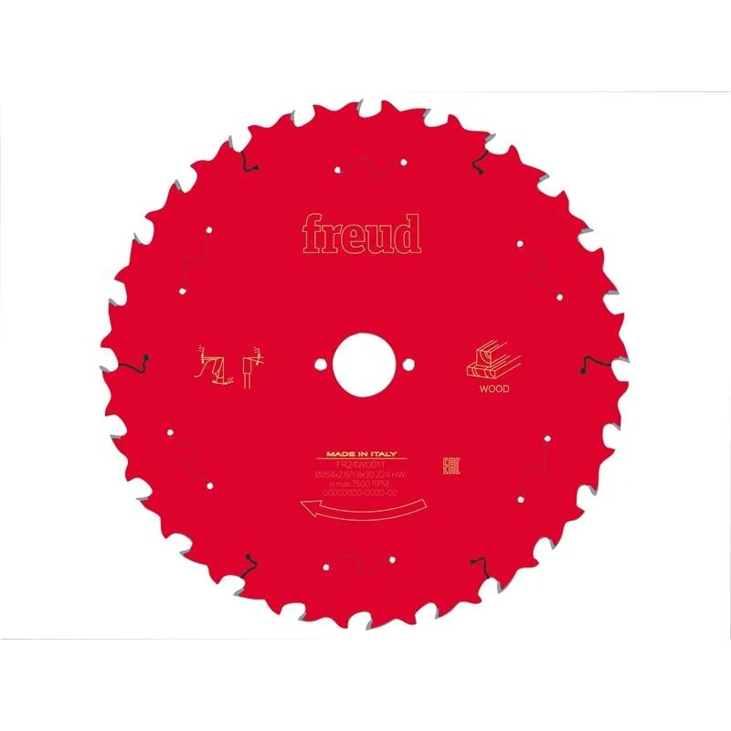 Freud Wood Table Saw Blade 254 x 30 x 2.6/1.8mm x 24T - F03FS09778