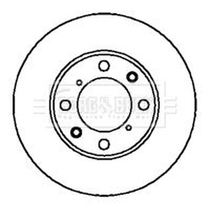 Borg & Beck 2 x Solid Rear Brake Discs BBD4093