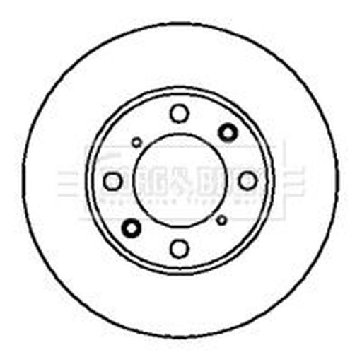 Borg & Beck 2 x Solid Rear Brake Discs BBD4093
