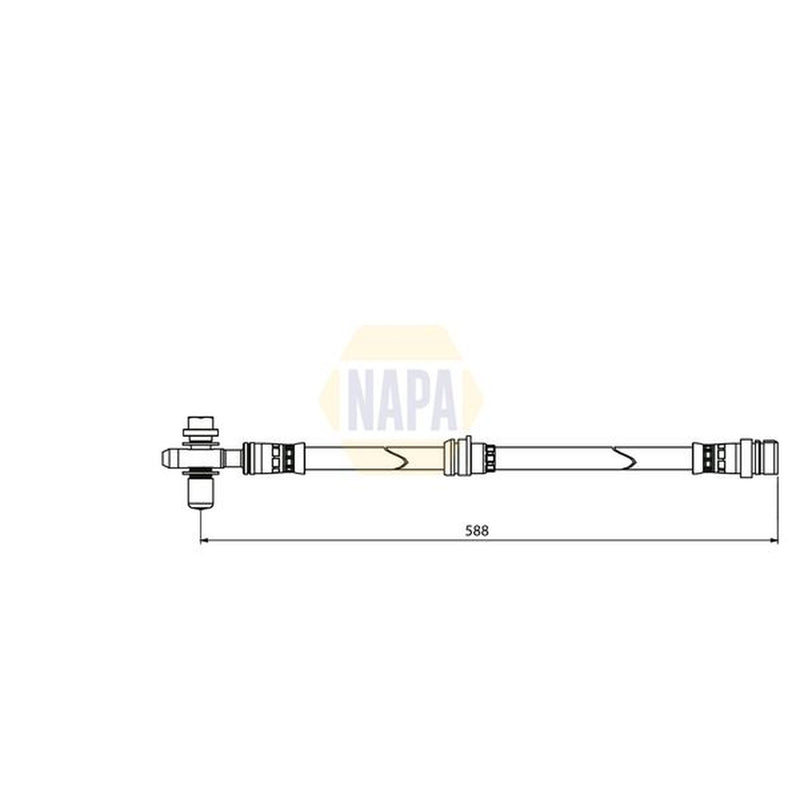 NAPA Brake Hydraulic Hose Line Front NBH1225