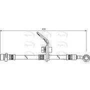 Apec Brake Hydraulic Hose Line Front Right HOS3980