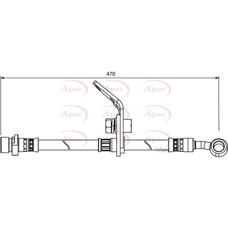 Apec Brake Hydraulic Hose Line Front Right HOS3980