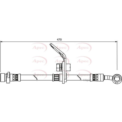 Apec Brake Hydraulic Hose Line Front Right HOS3980