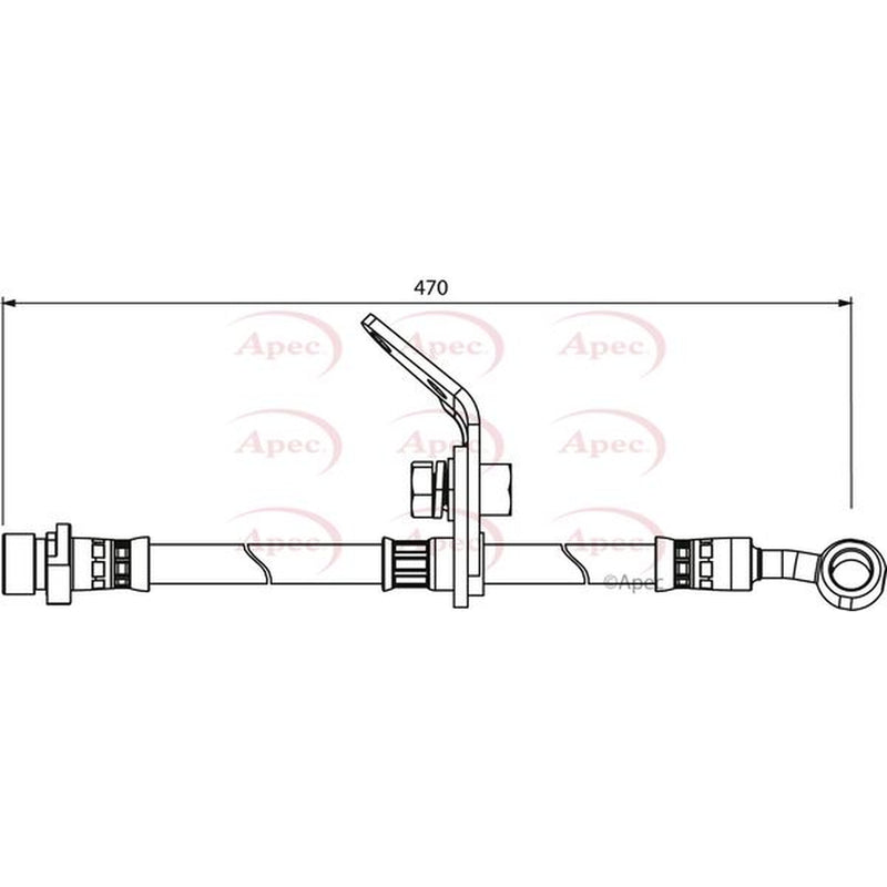 Apec Brake Hydraulic Hose Line Front Right HOS3980