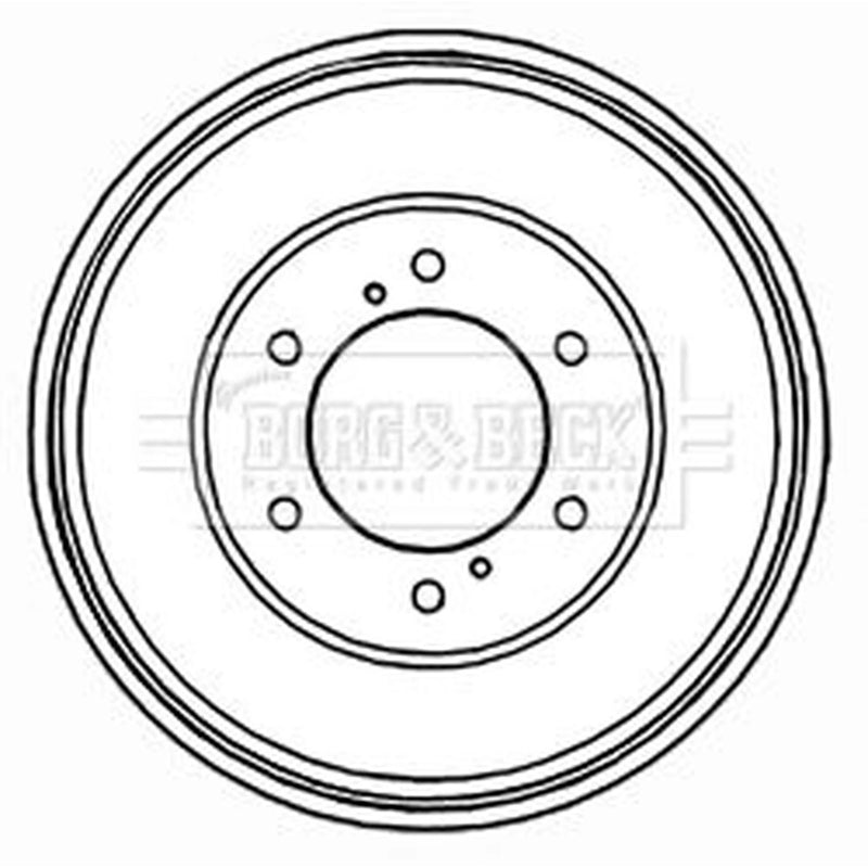 Borg & Beck Brake Drum Assembly Rear BBR7200