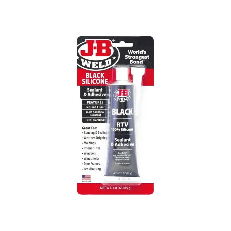 J-B Weld Silicone Sealant & Adhesive Black 85g - 31319UK