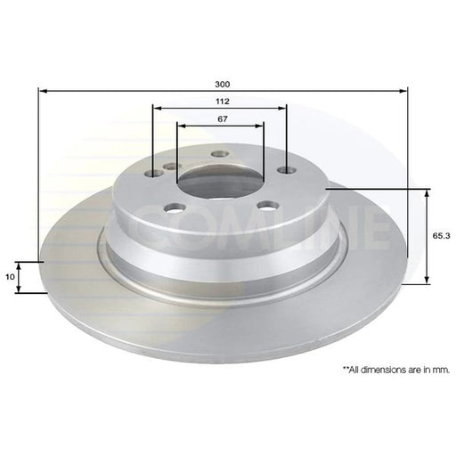 Comline 2 x Solid Rear Brake Discs ADC1625
