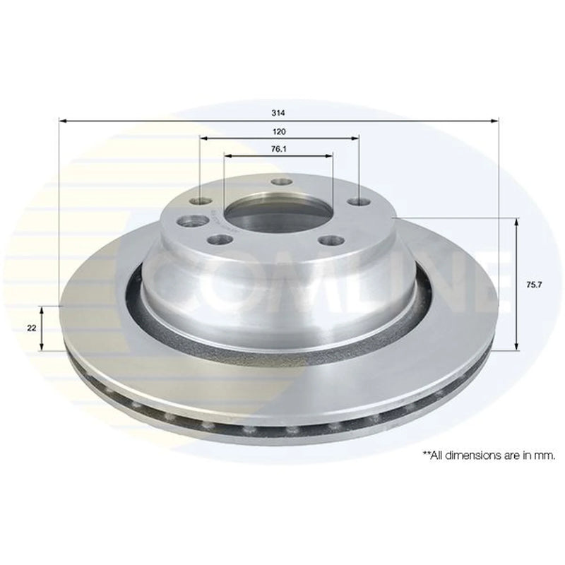 Comline 2 x Rear Brake Discs ADC1472V