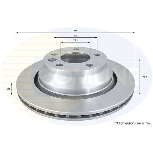 Comline 2 x Rear Brake Discs ADC1472V