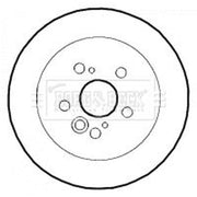 Borg & Beck 2 x Solid Rear Brake Discs BBD4363