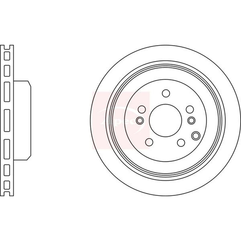Apec 2 x Vented Rear Brake Discs DSK3029