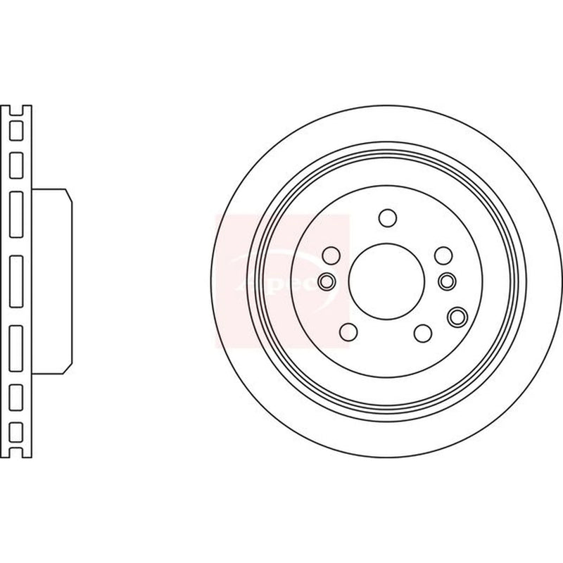 Apec 2 x Vented Rear Brake Discs DSK3029
