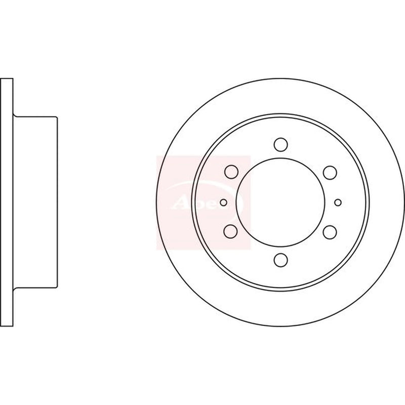 Apec 2 x Solid Rear Brake Discs DSK2070