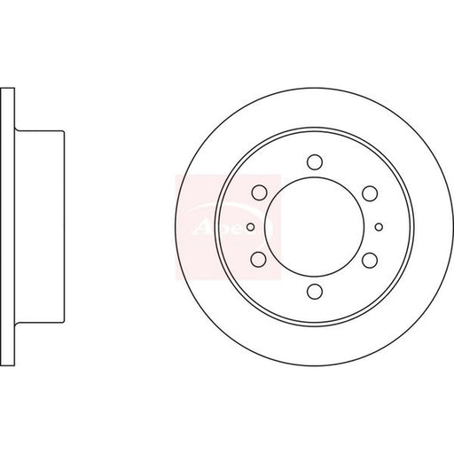 Apec 2 x Solid Rear Brake Discs DSK2070