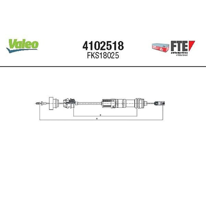 Valeo Clutch Control Cable Pull 4102518