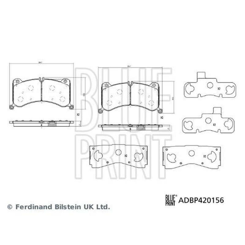 Blue Print Front Brake Pad Set ADBP420156